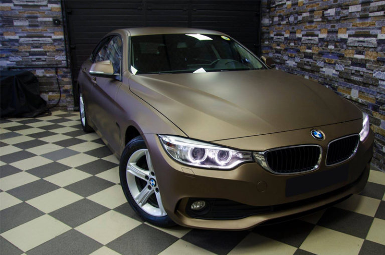 BMW 4er Matte Brown Metallic Wrap DCM Design